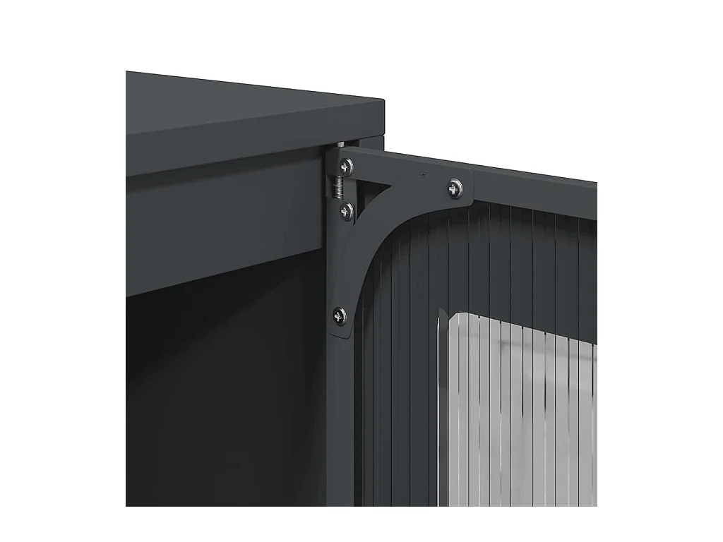 Buffet haut anthracite 68x39x111,5 cm acier