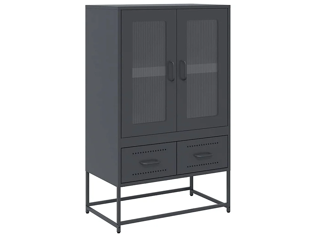 Buffet haut anthracite 68x39x111,5 cm acier