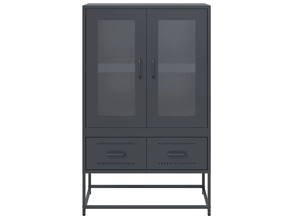 Buffet haut anthracite 68x39x111,5 cm acier