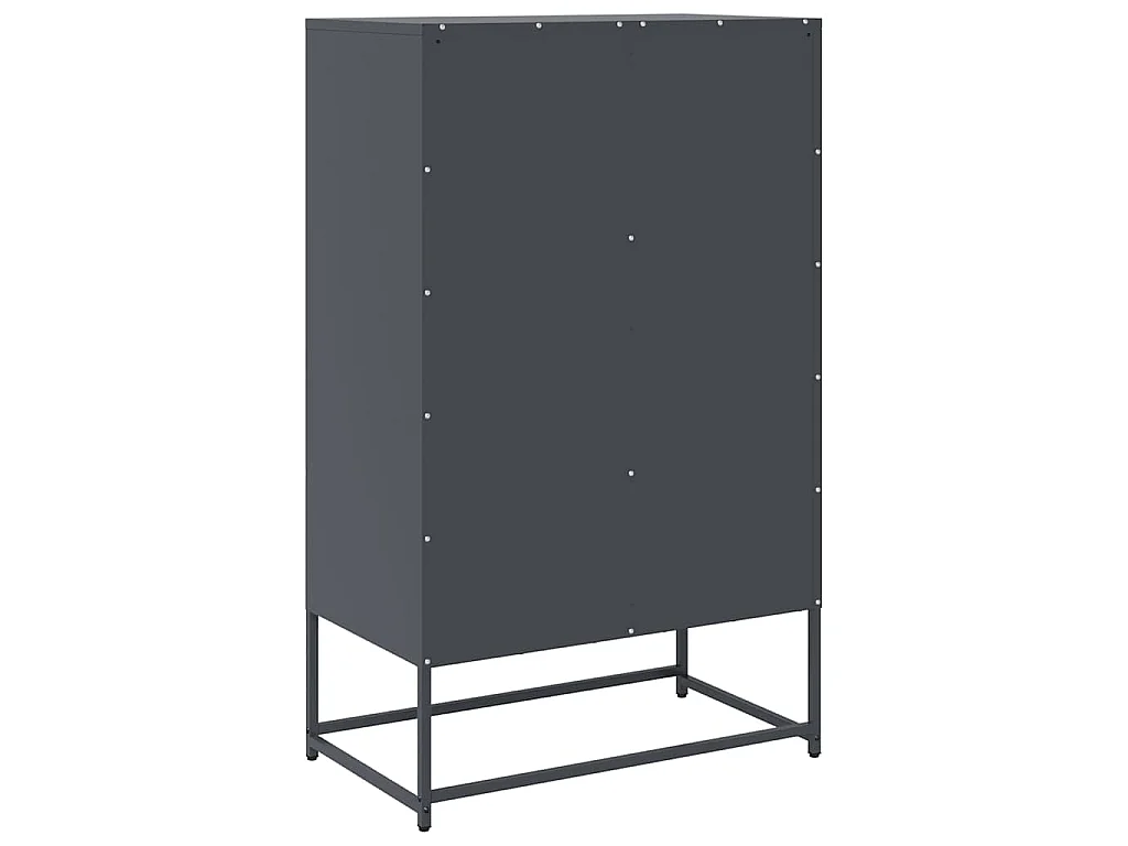 Buffet haut anthracite 68x39x111,5 cm acier