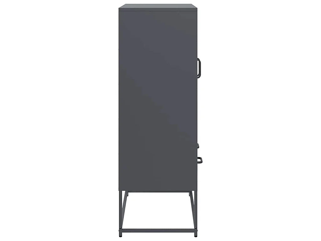 Buffet haut anthracite 68x39x111,5 cm acier