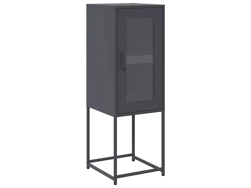 Dressoir 36x39x107 cm koudgewalst staal antracietkleurig