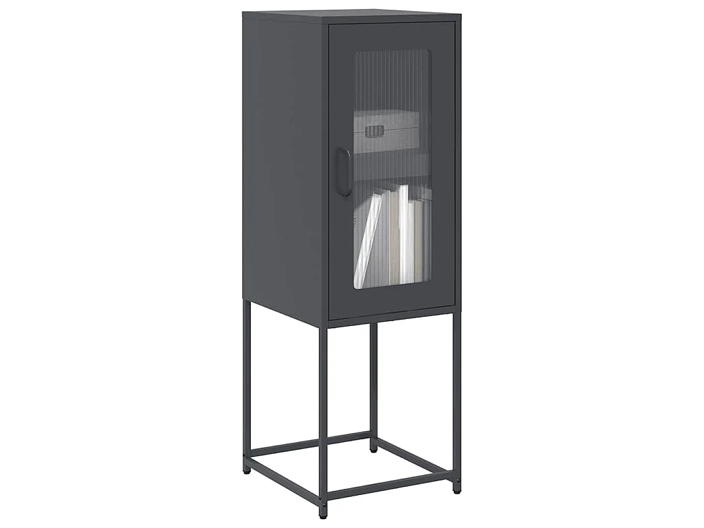 Dressoir 36x39x107 cm koudgewalst staal antracietkleurig