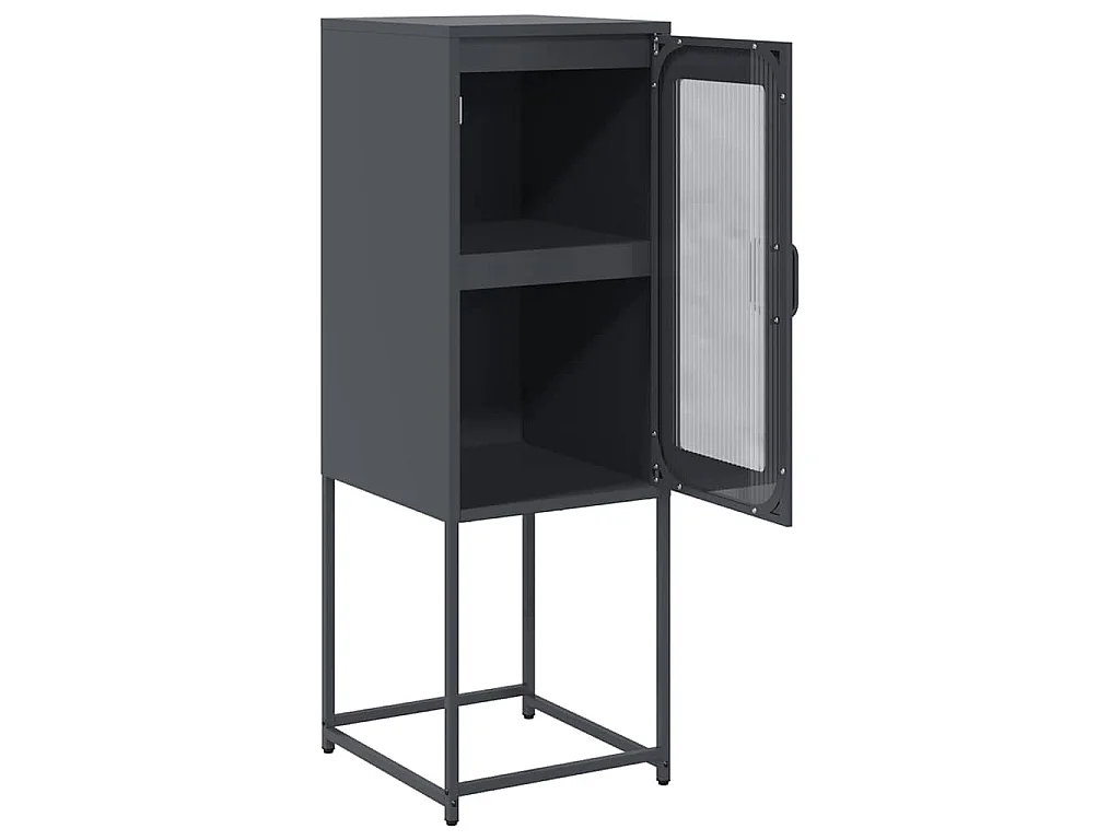 Dressoir 36x39x107 cm koudgewalst staal antracietkleurig