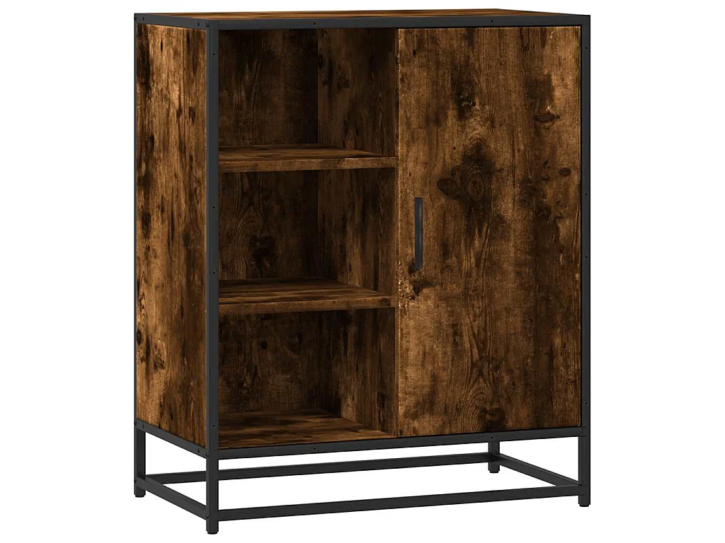 Buffet chêne fumé 62x35x76 cm bois d'ingénierie