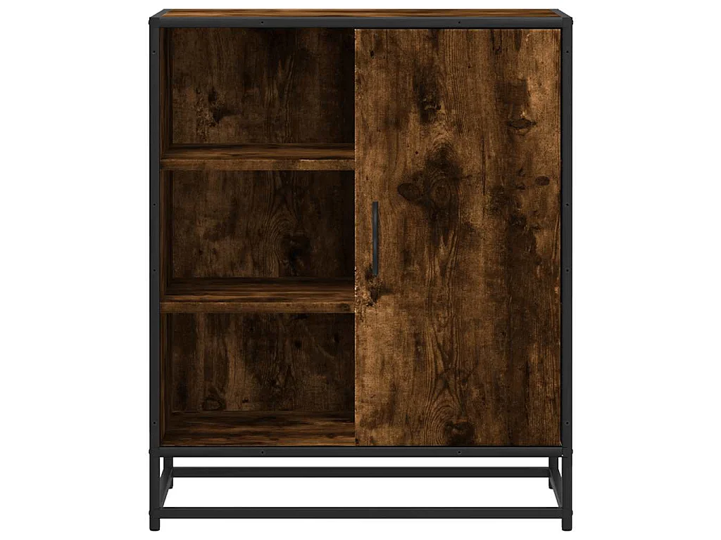 Buffet chêne fumé 62x35x76 cm bois d'ingénierie