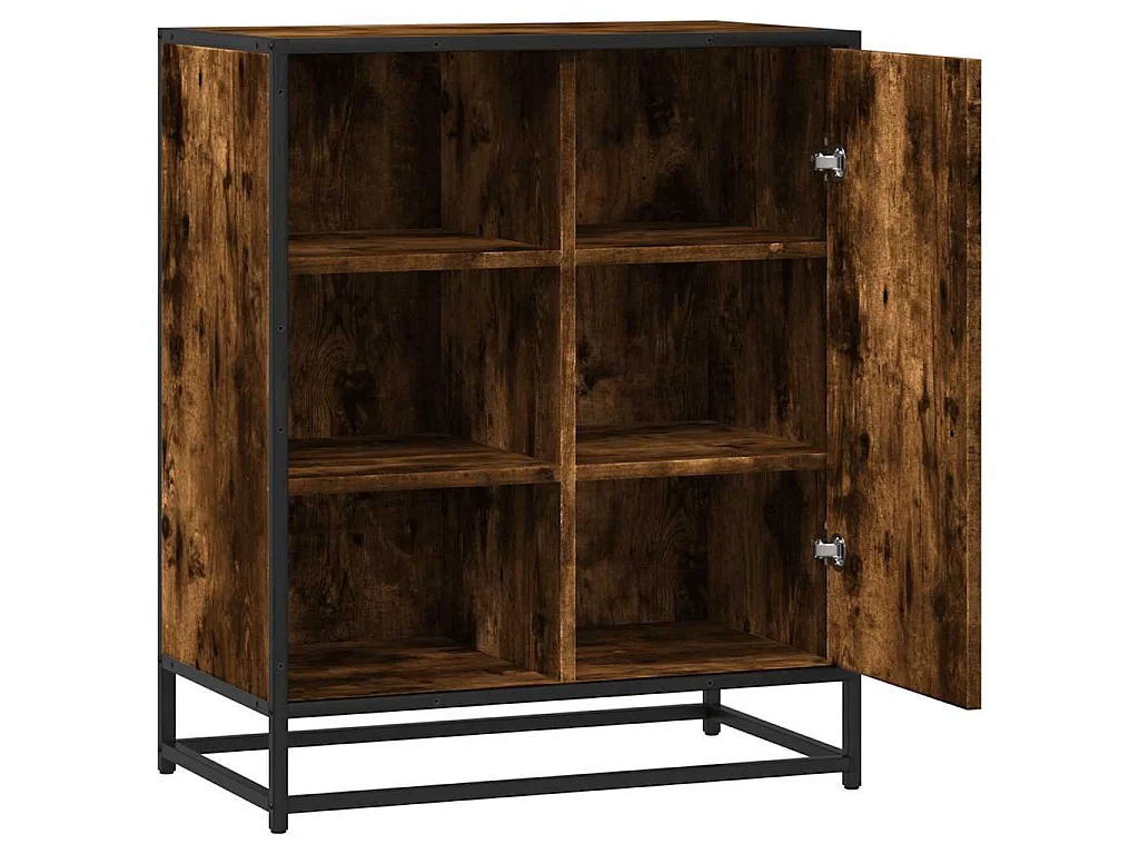 Buffet chêne fumé 62x35x76 cm bois d'ingénierie
