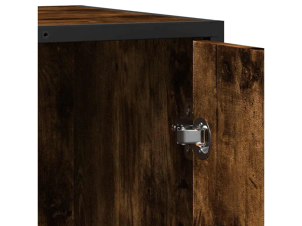Buffet chêne fumé 62x35x76 cm bois d'ingénierie