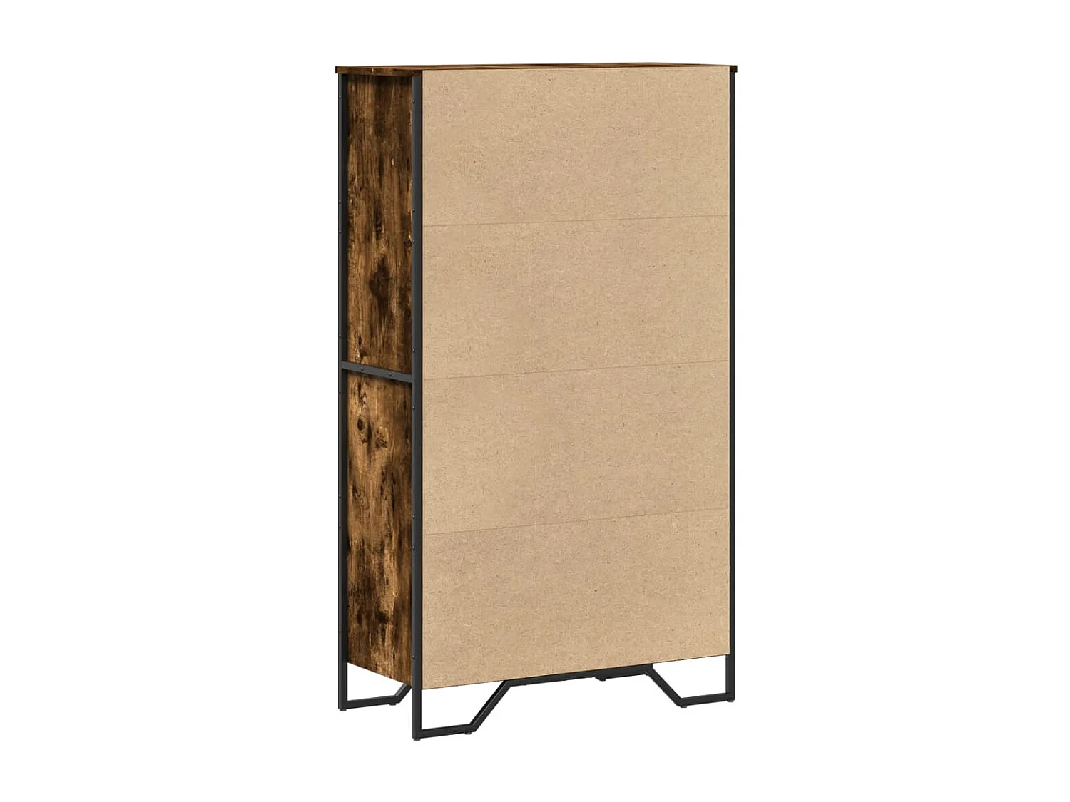 Buffet haut chêne fumé 79,5x35,5x137,5 cm bois d'ingénierie