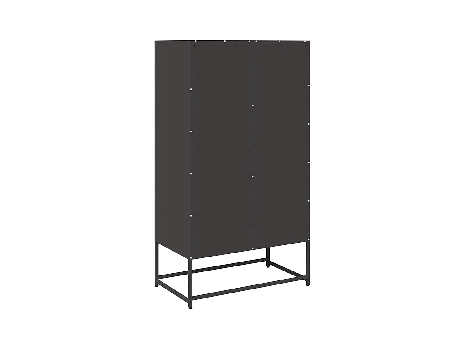 Buffet haut noir 68x39x123 cm acier