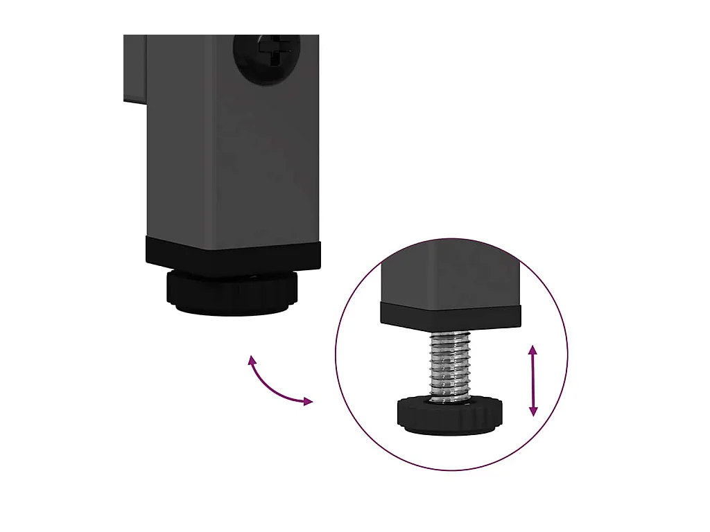 Buffet haut noir 68x39x123 cm acier