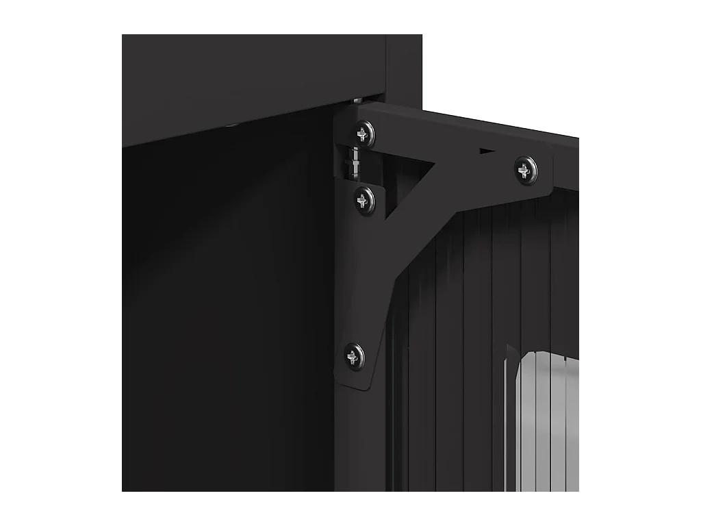 Buffet haut noir 68x39x123 cm acier