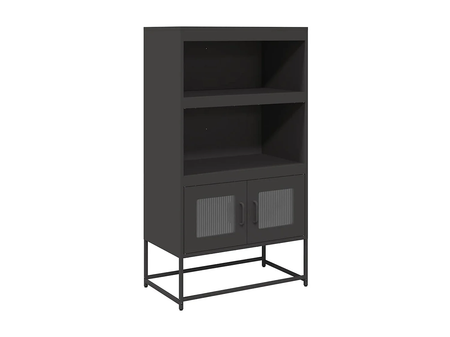 Hoge kast 68x39x123 cm staal zwart