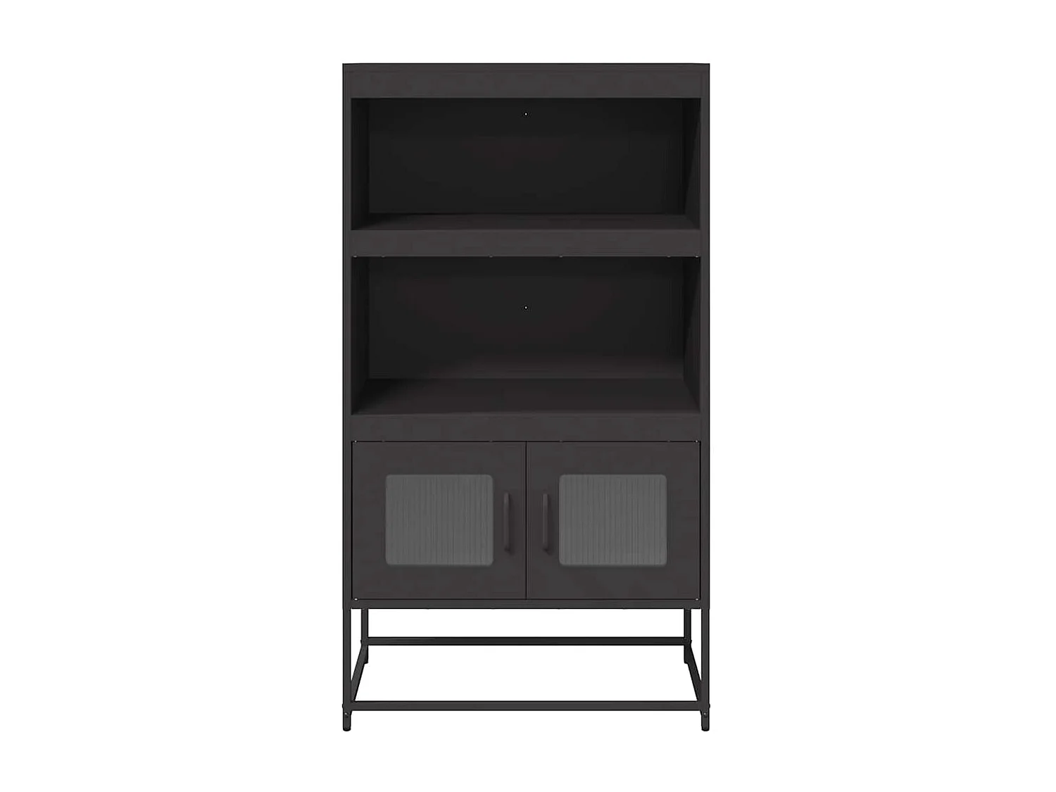 Hoge kast 68x39x123 cm staal zwart