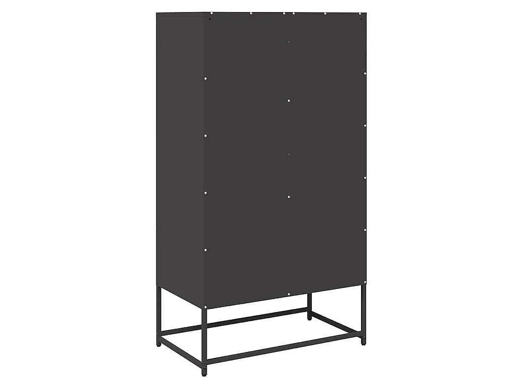 Credenza Nera 68x39x123 cm in Acciaio