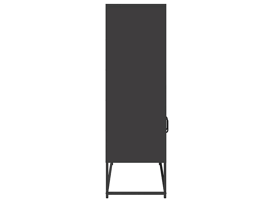 Credenza Nera 68x39x123 cm in Acciaio