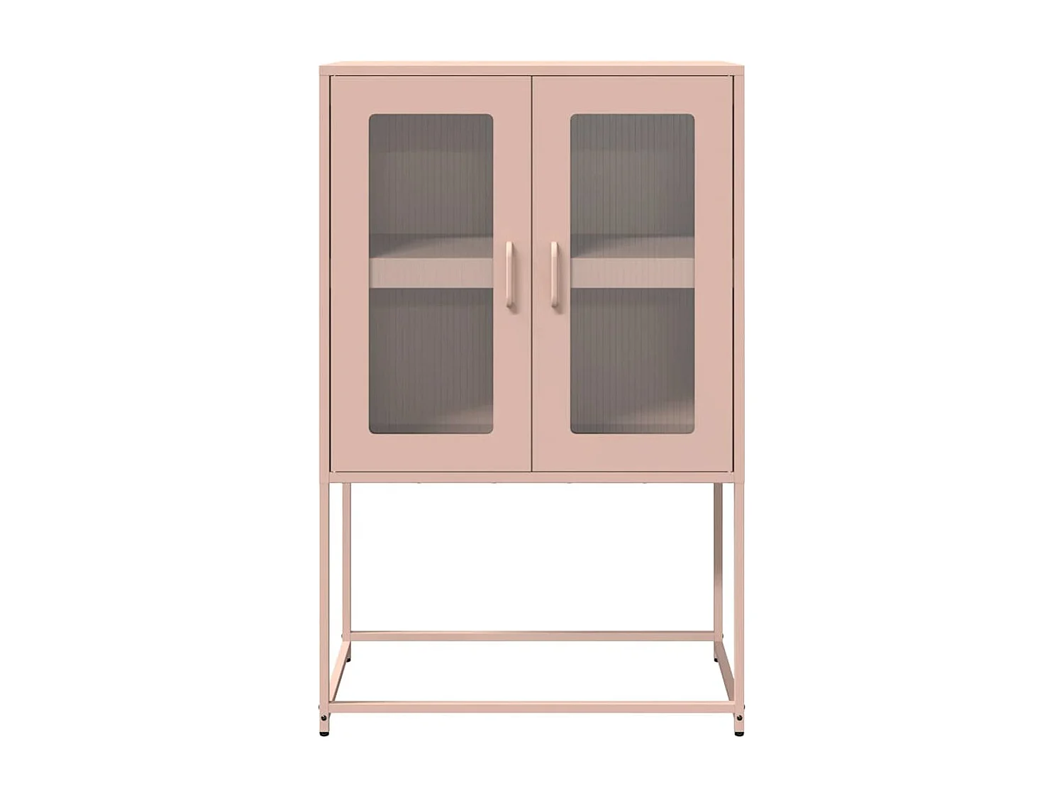 Buffet haut rose 68x39x107 cm acier