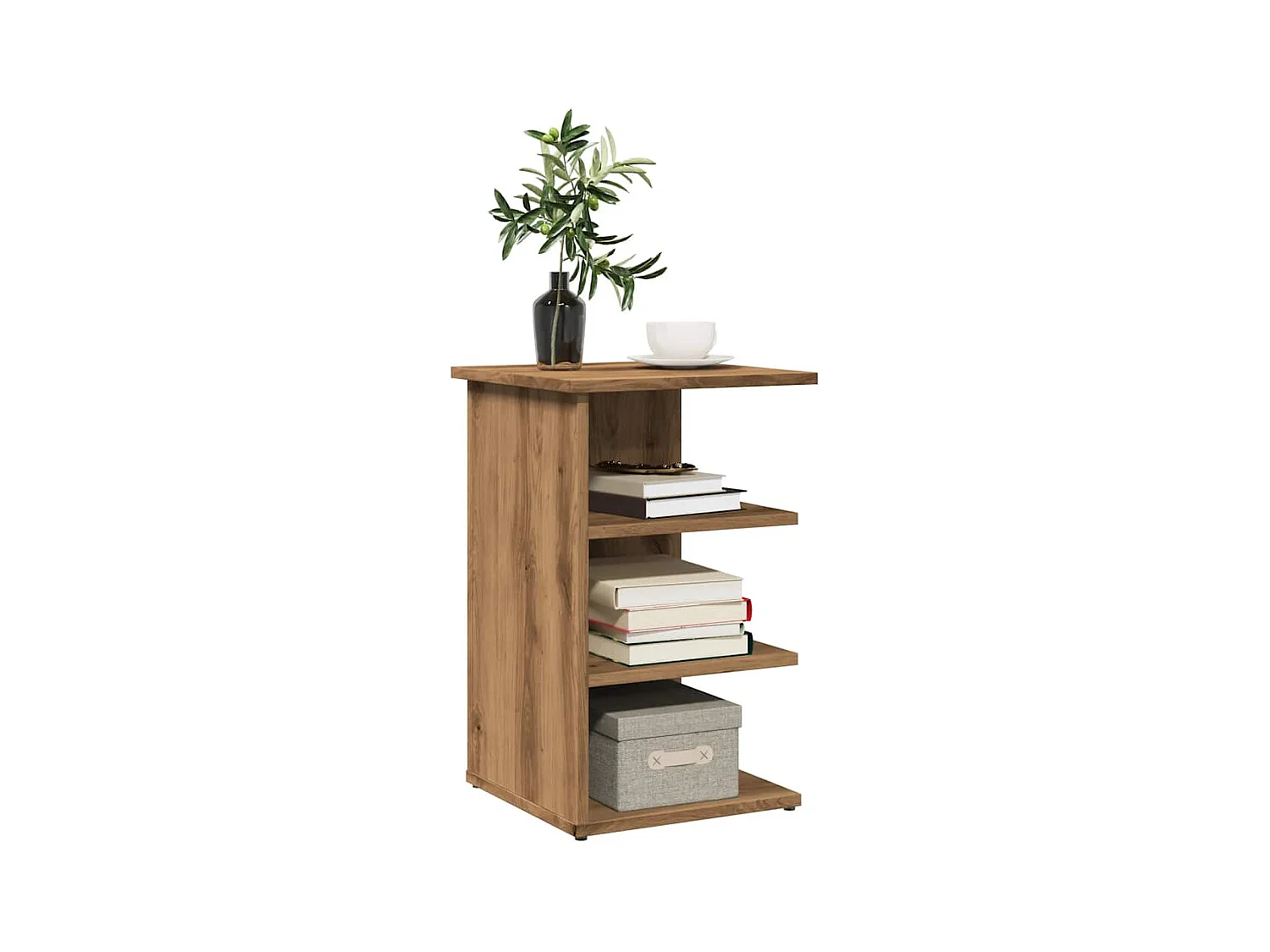 Buffet chêne artisanal 35x35x55 cm bois d'ingénierie