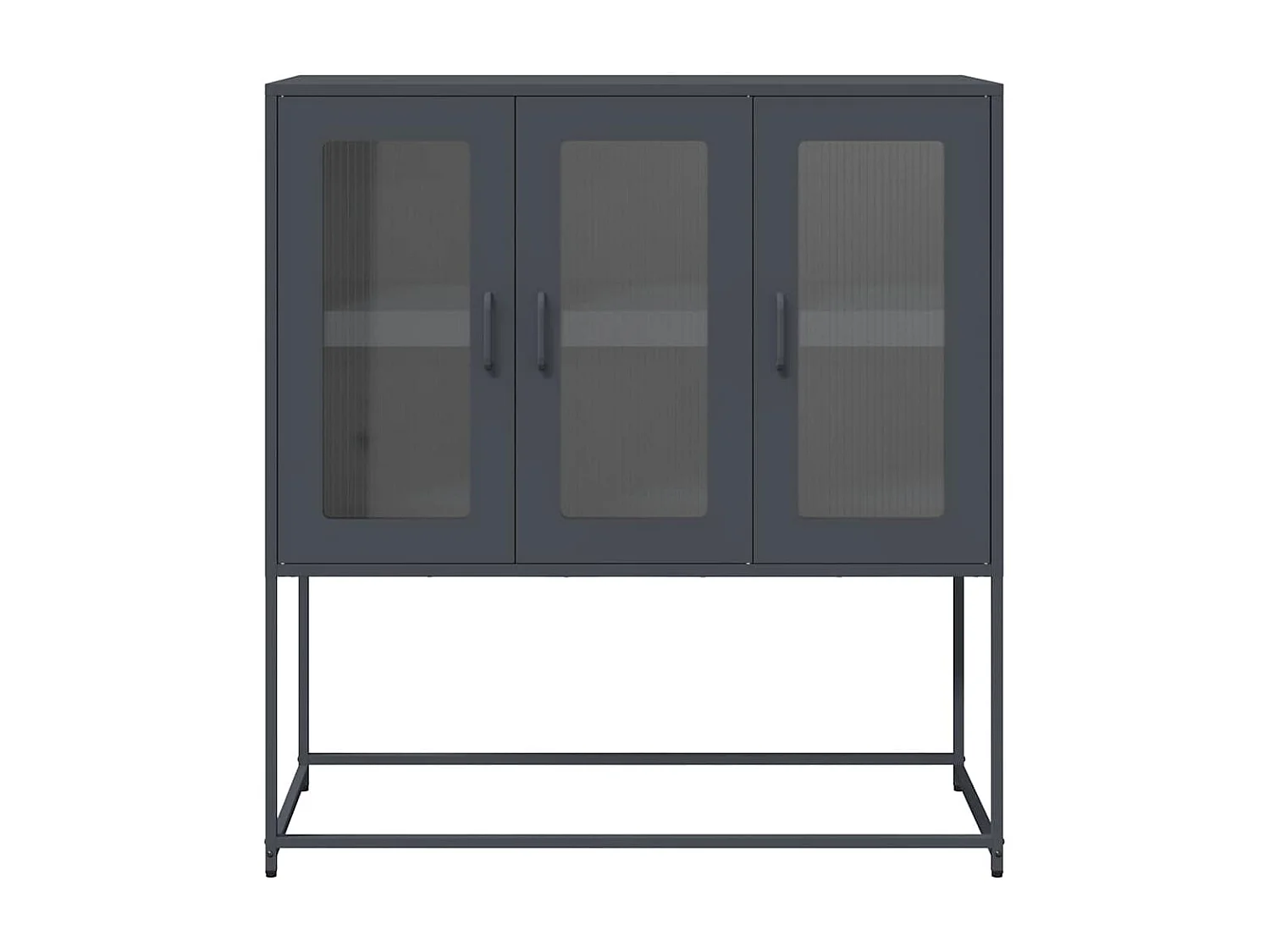 Buffet anthracite 100,5x39x107 cm acier laminé à froid