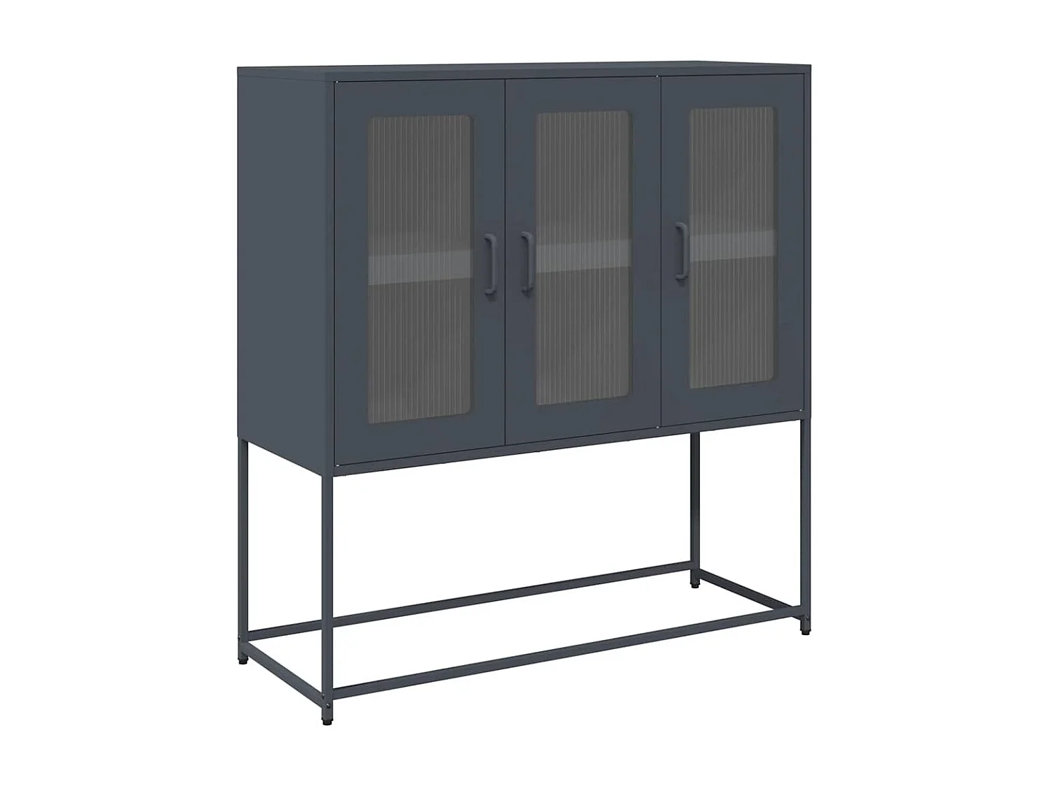 Dressoir 100,5x39x107 cm koudgewalst staal antracietkleurig