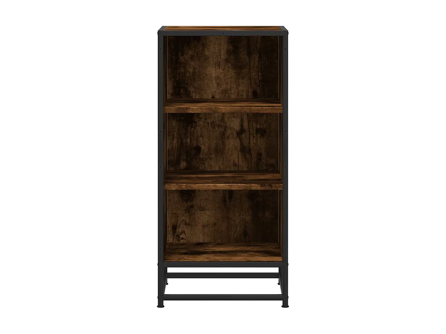 Buffet chêne fumé 35,5x35x76 cm bois d'ingénierie et métal