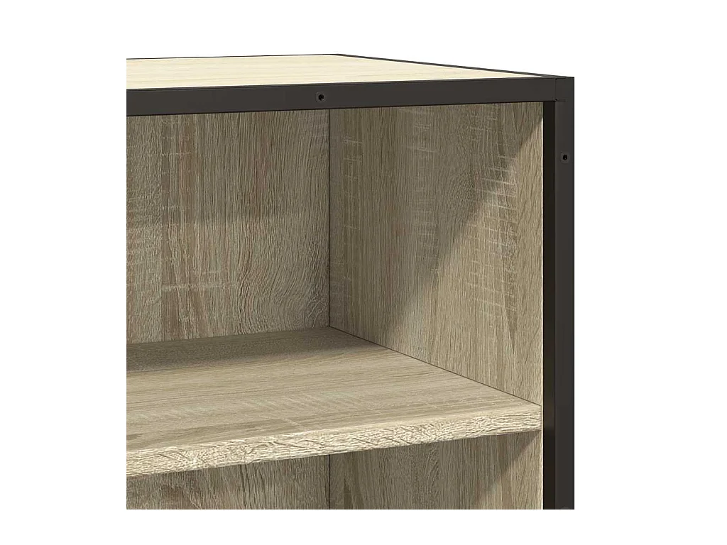 Buffet chêne sonoma 68x35x76 cm bois d'ingénierie et métal