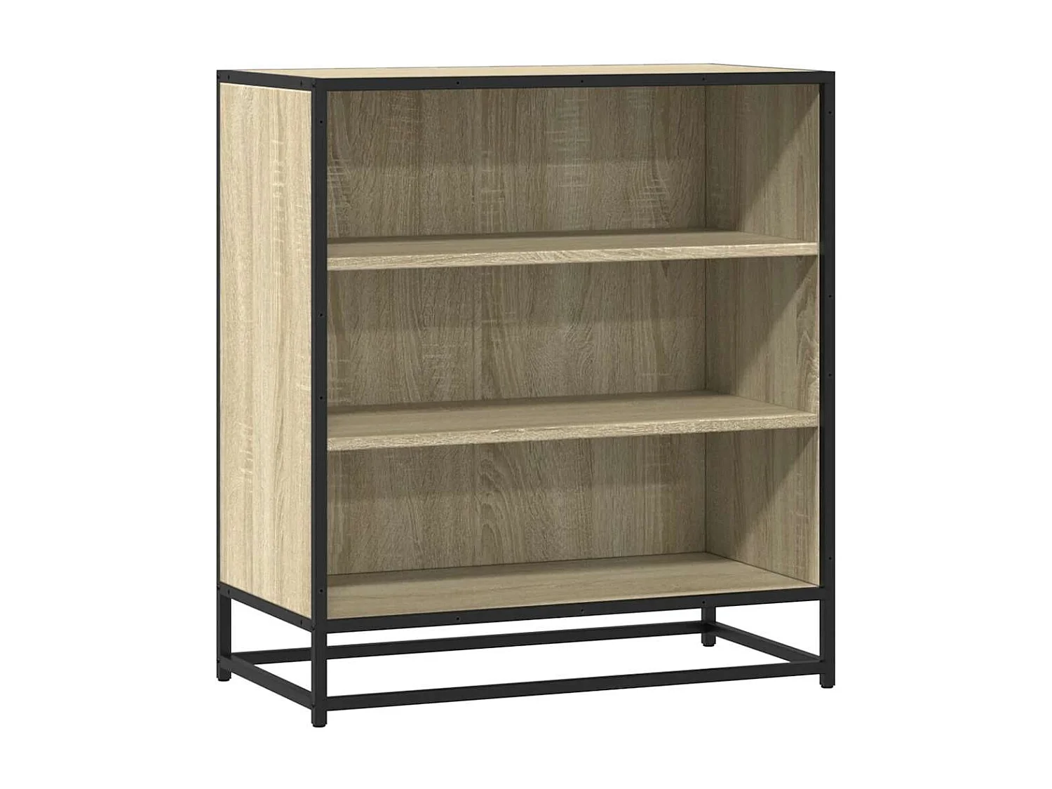 Dressoir 68x35x76 cm bewerkt hout en metaal sonoma eikenkleur