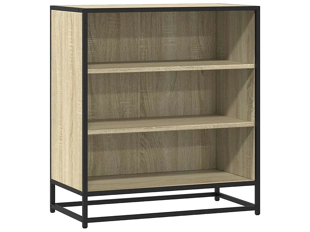 Buffet chêne sonoma 68x35x76 cm bois d'ingénierie et métal
