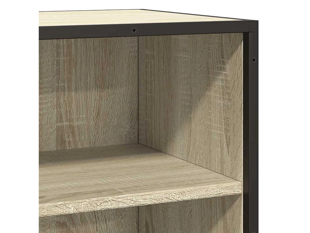 Buffet chêne sonoma 68x35x76 cm bois d'ingénierie et métal