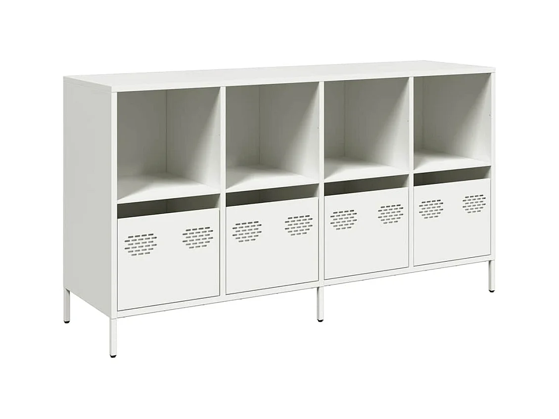 Aparador 135x39x73,5 cm aço laminado a frio branco