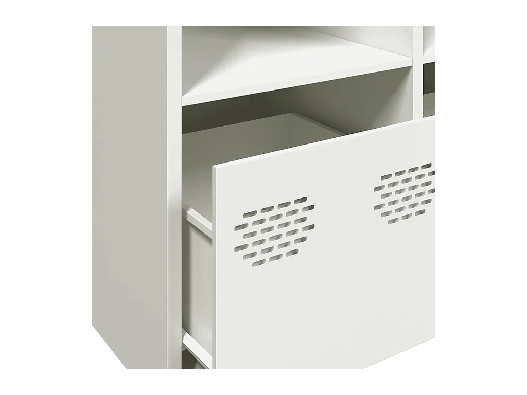 Aparador 135x39x73,5 cm aço laminado a frio branco