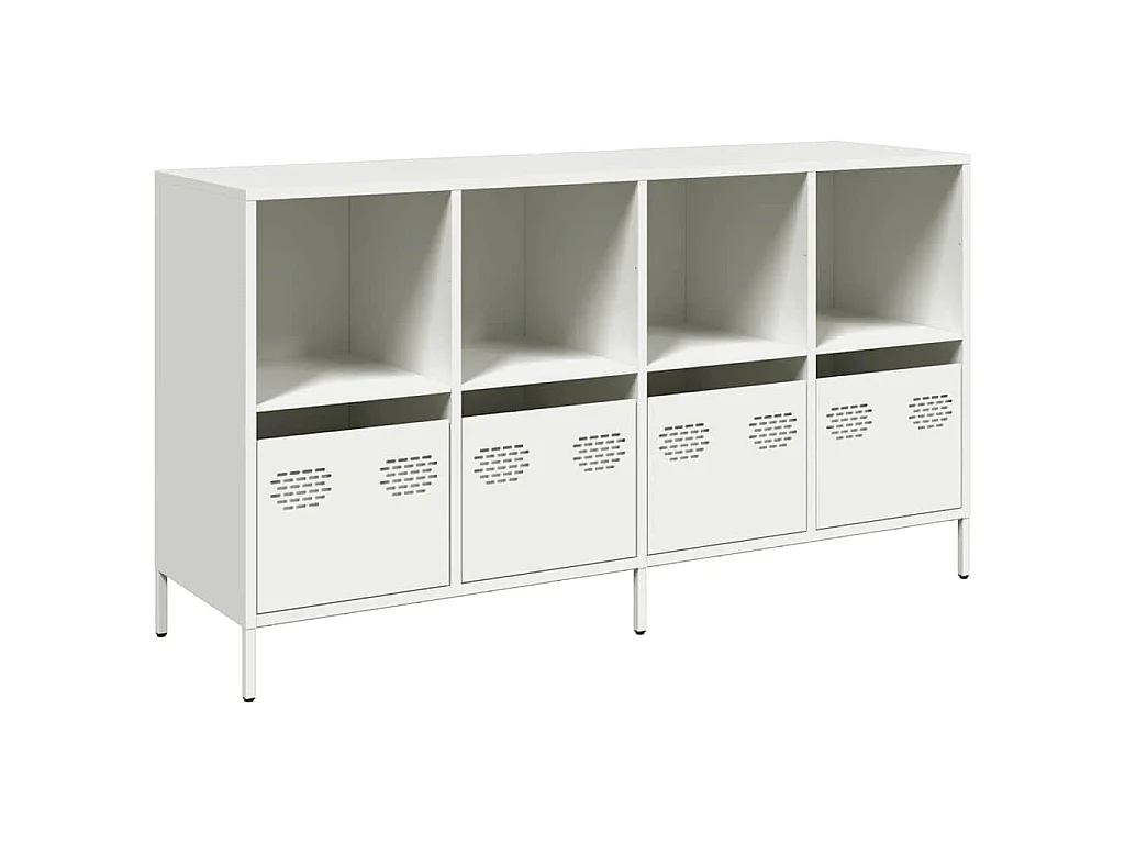 Dressoir 135x39x73,5 cm koudgewalst staal wit