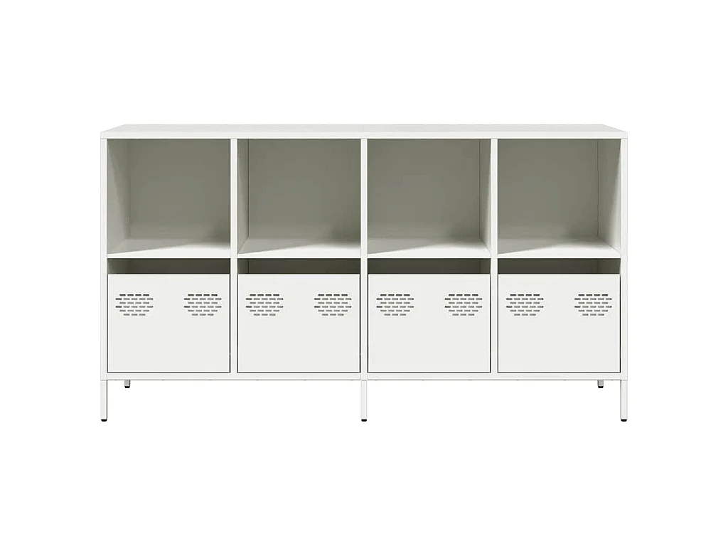 Dressoir 135x39x73,5 cm koudgewalst staal wit