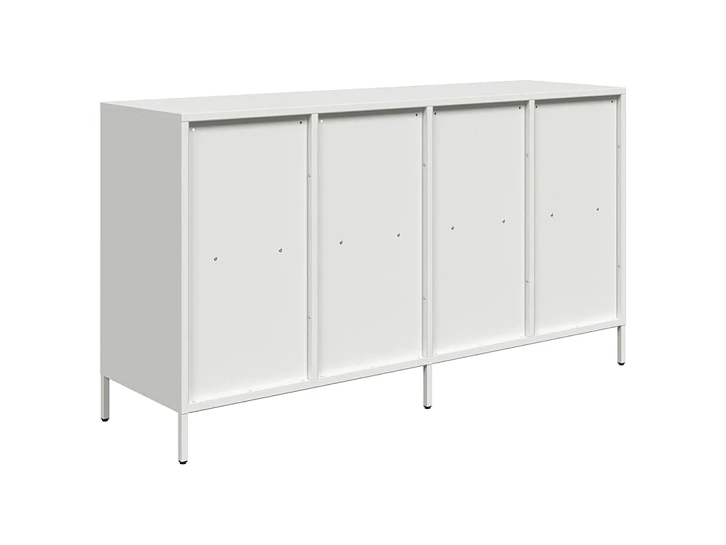 Dressoir 135x39x73,5 cm koudgewalst staal wit