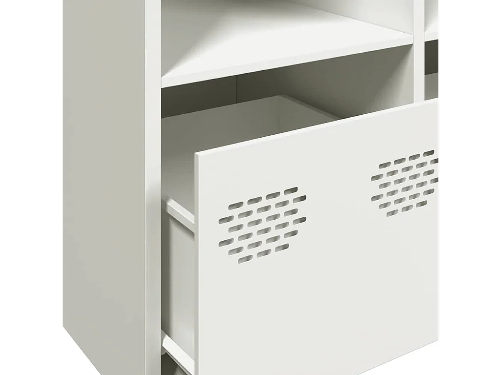 Dressoir 135x39x73,5 cm koudgewalst staal wit