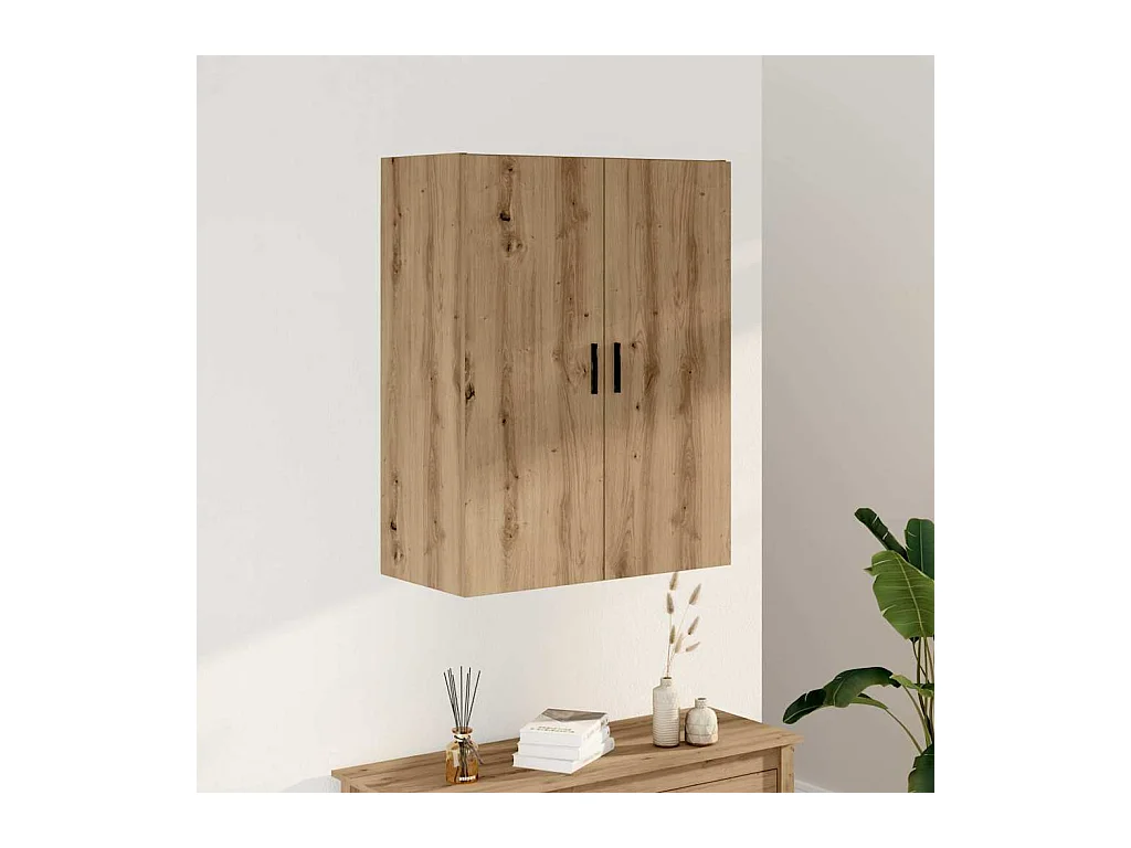 Wandkast 69,5x34x90 cm artisanaal eikenkleurig