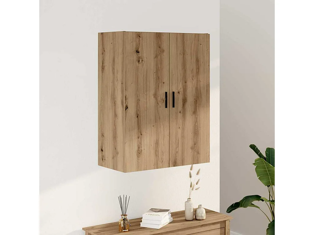 Bovenkast 69,5x34x90 cm artisanaal eikenkleurig