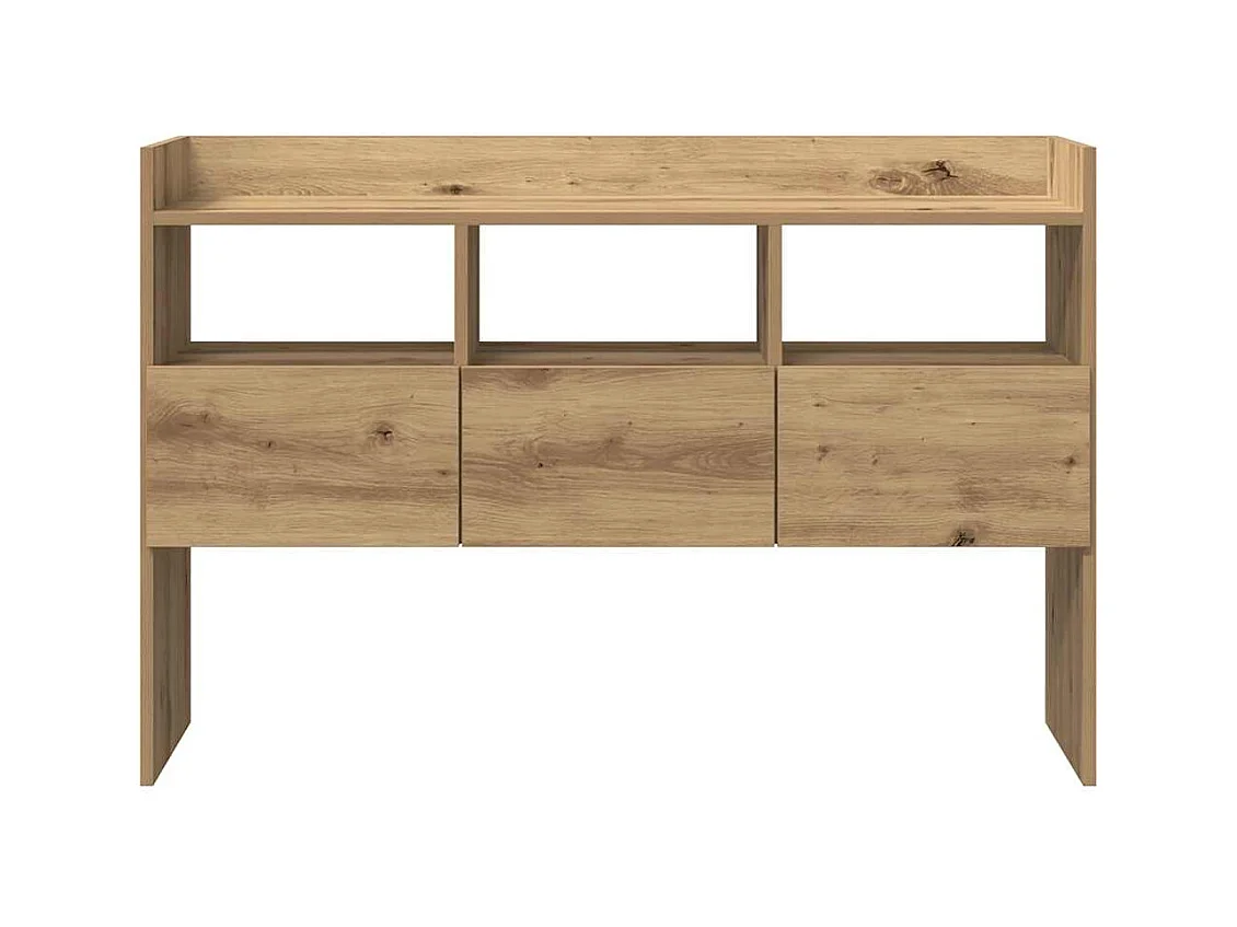 Dressoir 105x30x70 cm bewerkt hout artisanaal eikenkleurig