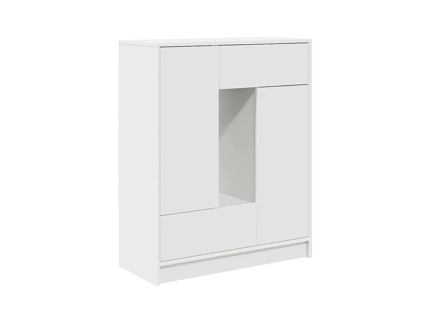 Buffet avec tiroirs et portes blanc 73x31x90 cm