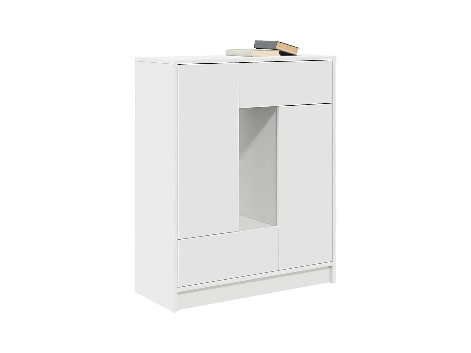 Buffet avec tiroirs et portes blanc 73x31x90 cm