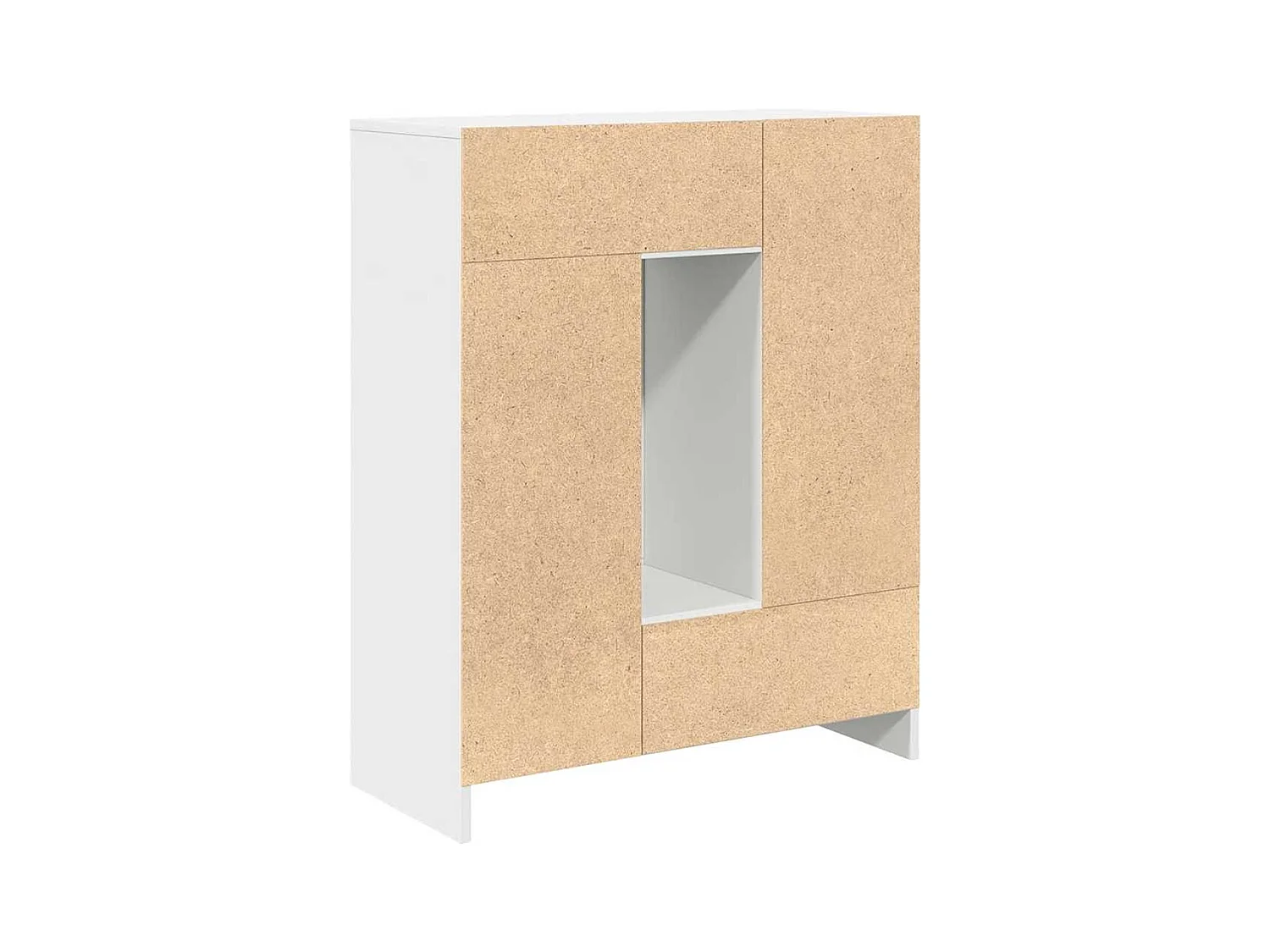 Buffet avec tiroirs et portes blanc 73x31x90 cm