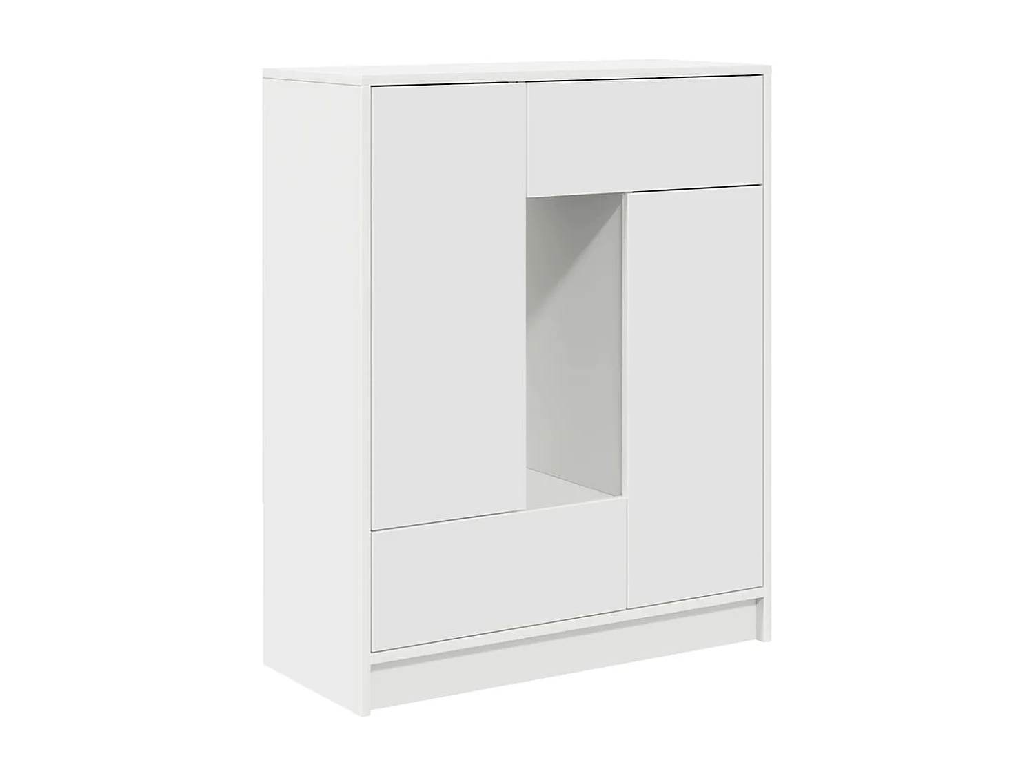 Buffet avec tiroirs et portes blanc 73x31x90 cm