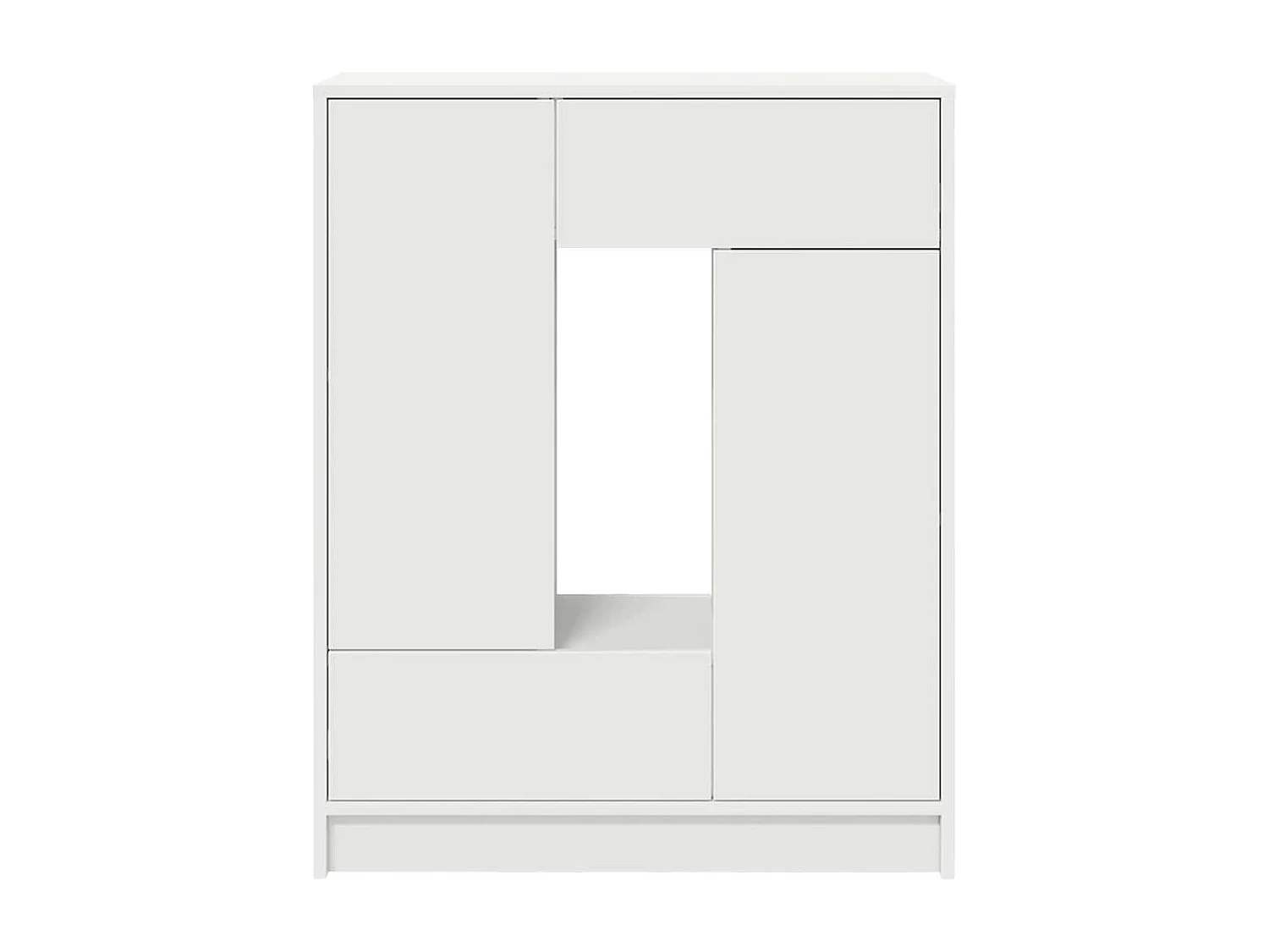 Buffet avec tiroirs et portes blanc 73x31x90 cm