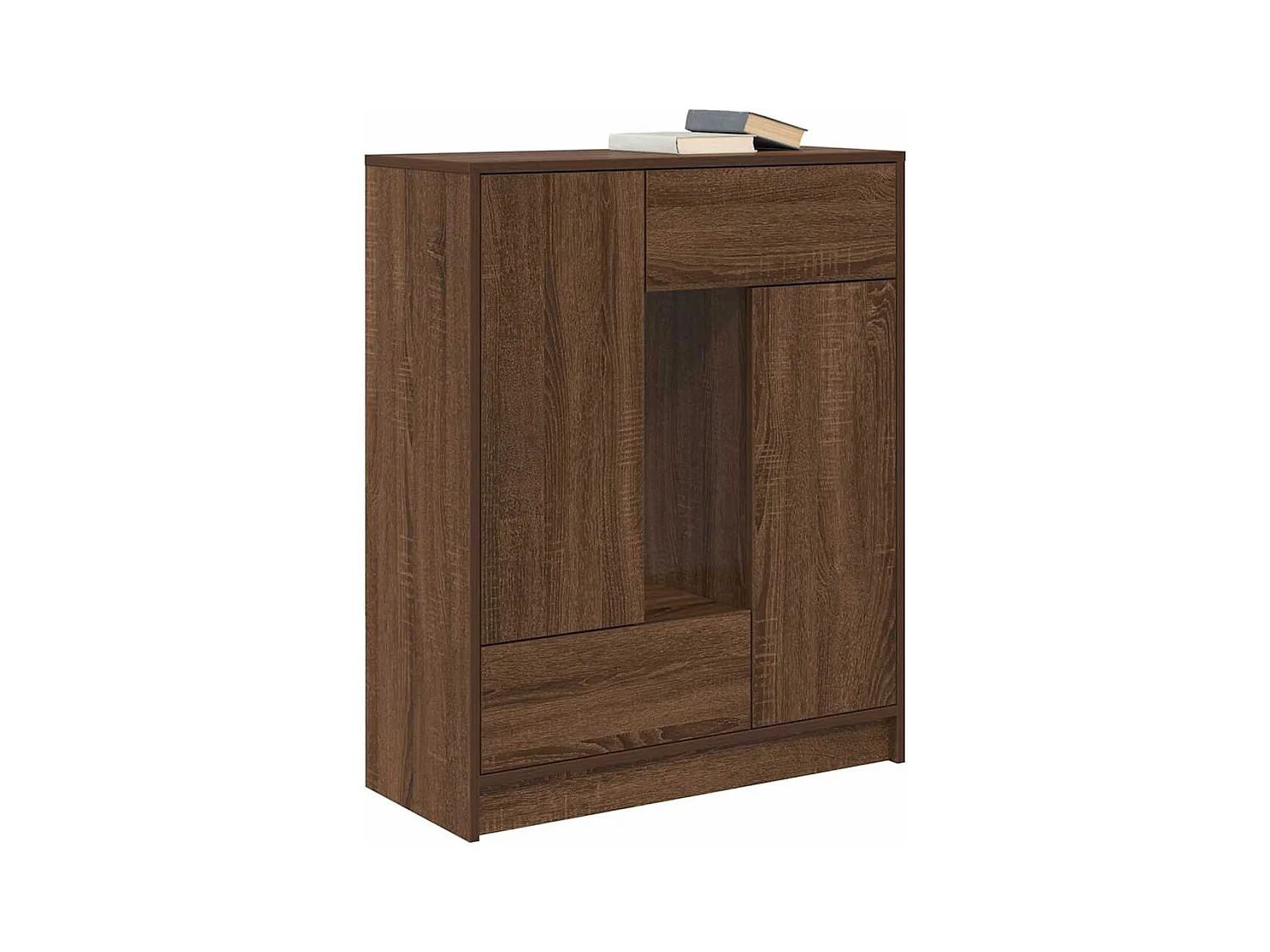 Buffet avec tiroirs et portes chêne marron 73x31x90 cm