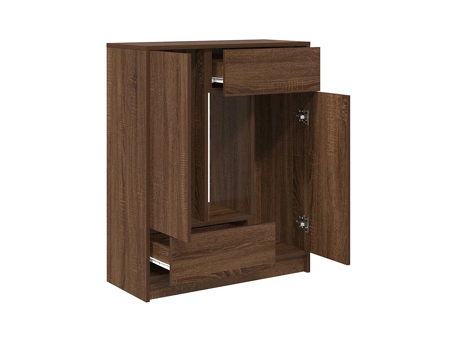 Buffet avec tiroirs et portes chêne marron 73x31x90 cm