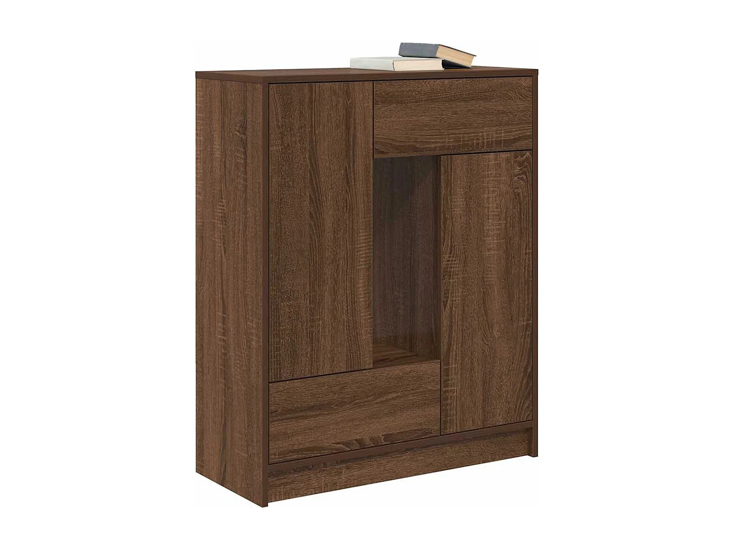 Buffet avec tiroirs et portes chêne marron 73x31x90 cm