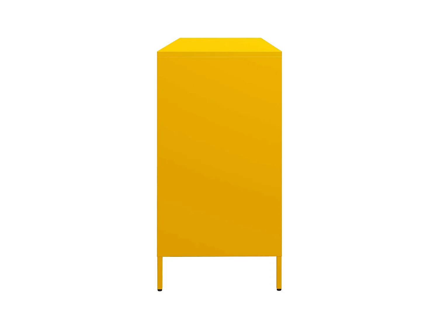 Buffet jaune moutarde 135x39x73,5 cm acier laminé à froid