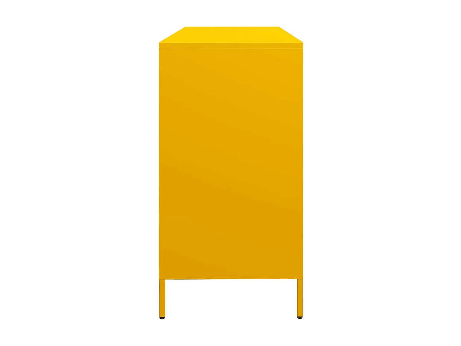 Dressoir 135x39x73,5 cm koudgewalst staal mosterdgeel