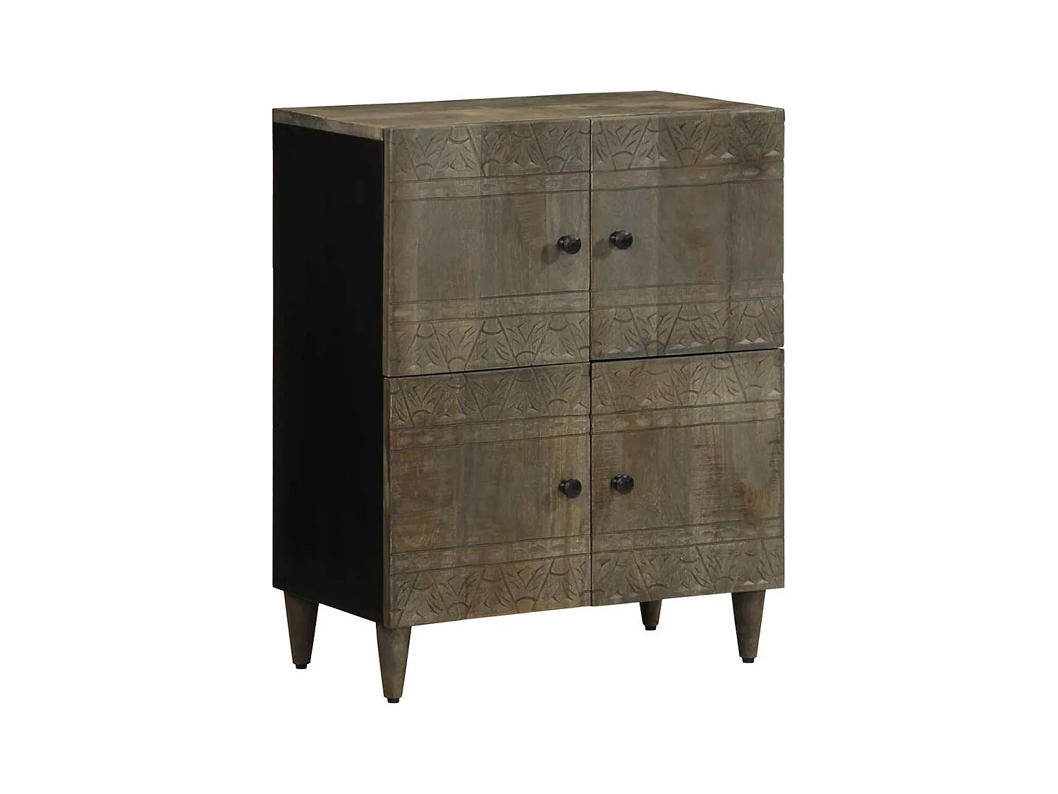 Aparador de madera maciza de mango 60x33x75 cm