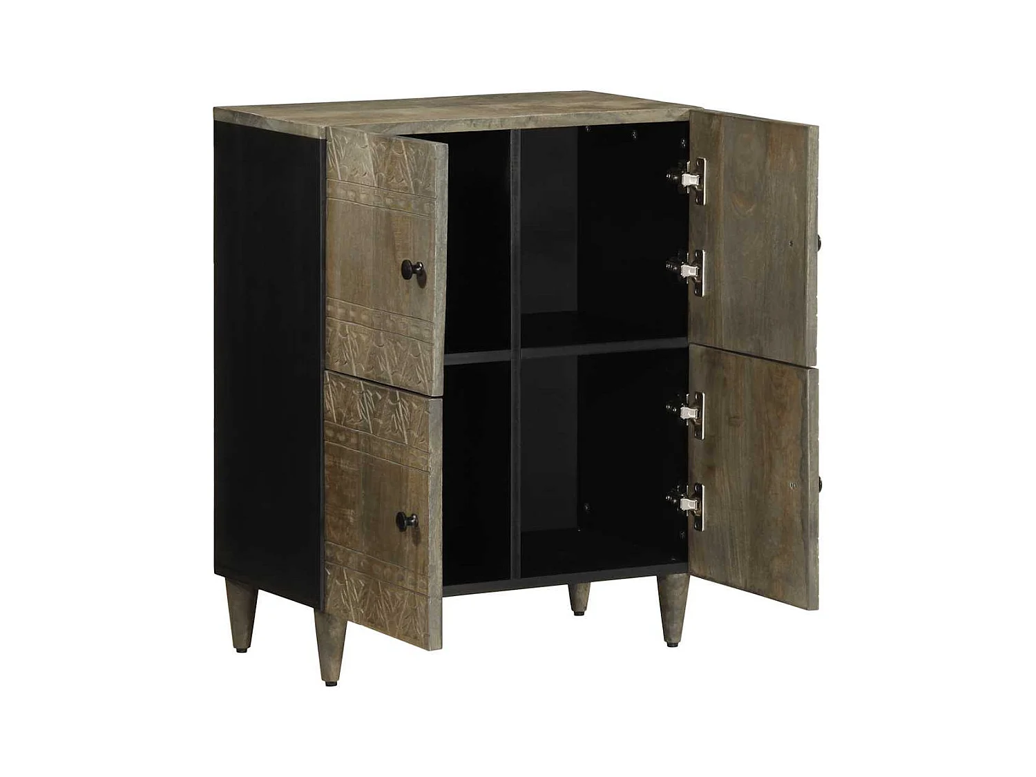 Aparador de madera maciza de mango 60x33x75 cm